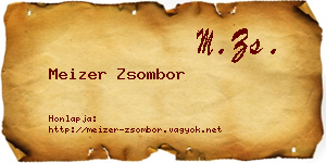 Meizer Zsombor névjegykártya